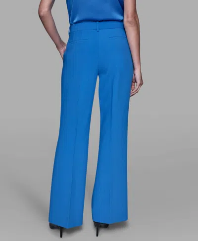 Karl Lagerfeld Women's Flared Invisible Zipper Pants In Blue