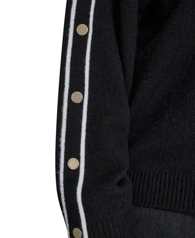 Karl Lagerfeld Plus Size Crewneck Pull-on Sweater In Black