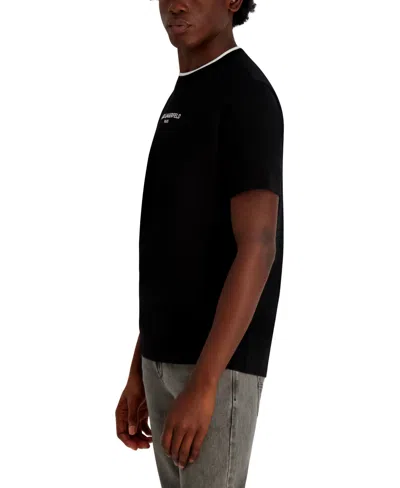Karl Lagerfeld Men's Crewneck T-shirt In Black