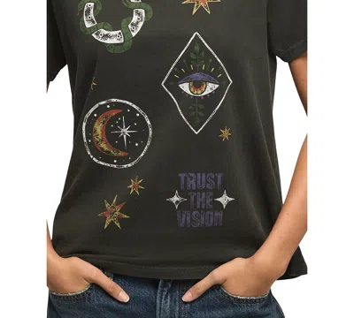 Lucky Brand Trust The Vision Graphic Boyfriend T-shirt In Black