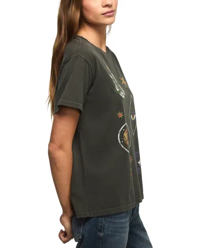 Lucky Brand Trust The Vision Graphic Boyfriend T-shirt In Black