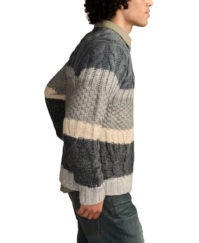 Lucky Brand Cable Stitch Sweater In Gray