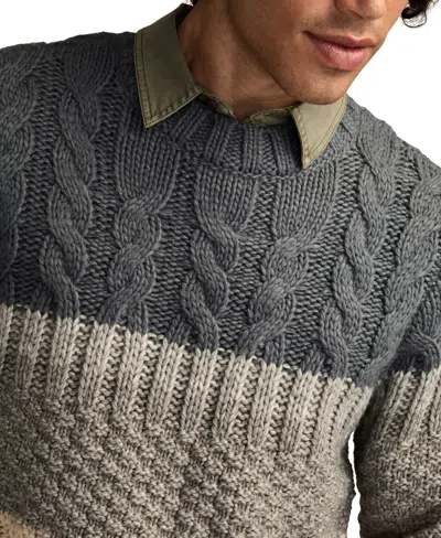 Lucky Brand Cable Stitch Sweater In Gray