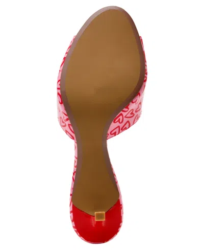 Betsey Johnson Women's Casidy Rhinestone Lips Mules In Pink