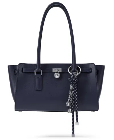 Michael Kors Michael  Hamilton Moderne Medium East West Shoulder Tote Bag In Blue