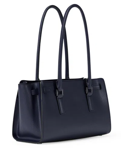 Michael Kors Michael  Hamilton Moderne Medium East West Shoulder Tote Bag In Blue