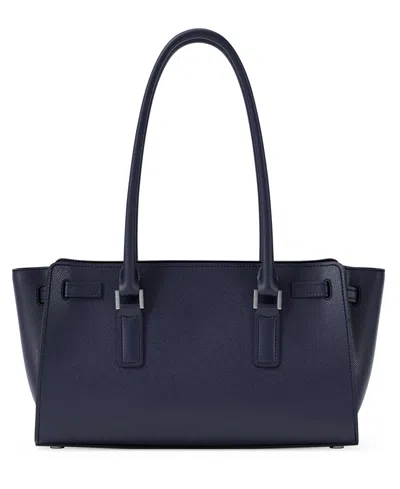 Michael Kors Michael  Hamilton Moderne Medium East West Shoulder Tote Bag In Blue