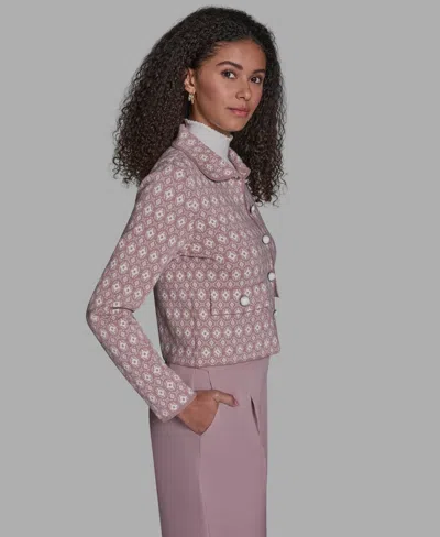 Bcbg Women's Printed Long-sleeve Sweater Knit Jacket In Neutral