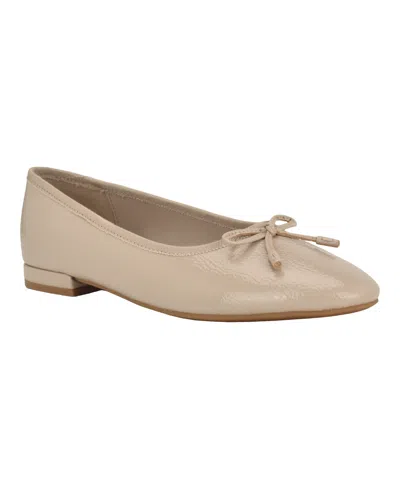 Calvin Klein Women's Cyrie Low Block Heel Ballet Flats In Brown