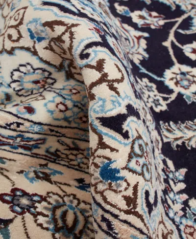 Adorn Hand Woven Rugs Persian Nain 6' 5" X 10' 0" Area Rug In Blue