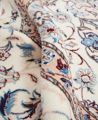 Adorn Hand Woven Rugs Persian Nain 7' 0" X 10' 0" Area Rug In White