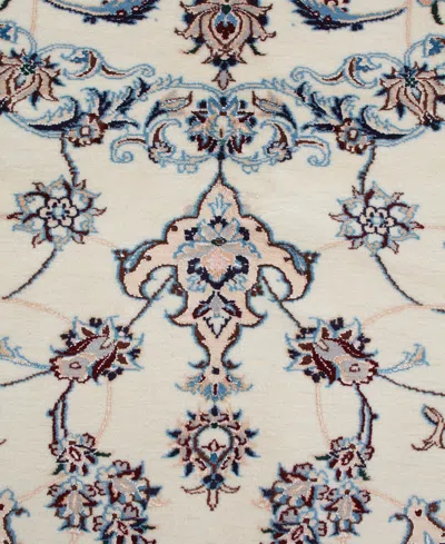 Adorn Hand Woven Rugs Persian Nain 7' 0" X 10' 0" Area Rug In White