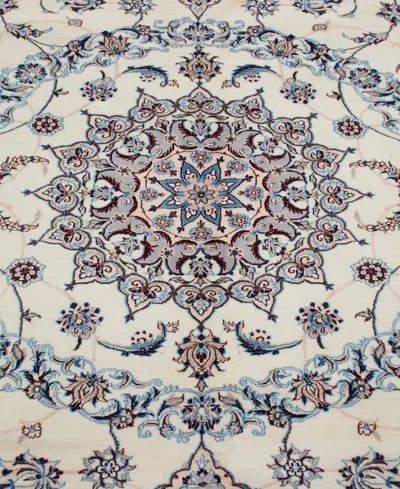 Adorn Hand Woven Rugs Persian Nain 7' 0" X 10' 0" Area Rug In White