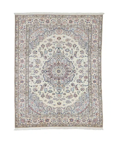 Adorn Hand Woven Rugs Persian Nain 6' 7" X 10' 6" Area Rug In White