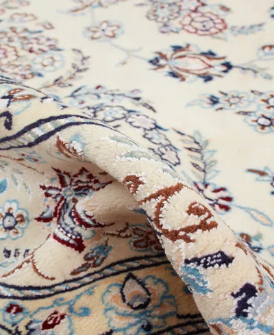 Adorn Hand Woven Rugs Persian Nain 6' 7" X 10' 6" Area Rug In White