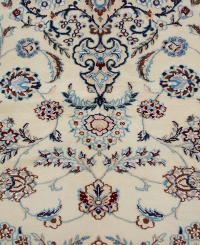 Adorn Hand Woven Rugs Persian Nain 6' 7" X 10' 6" Area Rug In White