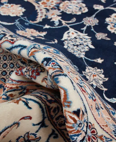 Adorn Hand Woven Rugs Persian Nain 8' 0" X 11' 8" Area Rug In Blue