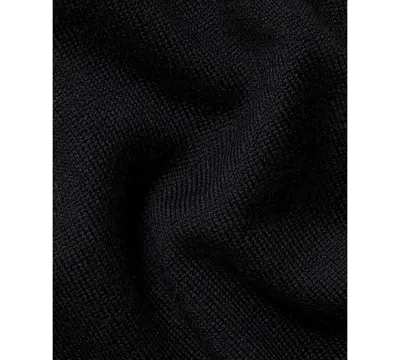 Charles Tyrwhitt Men's Long Sleeve Quarter-zip Merino Wool Sweater In Black