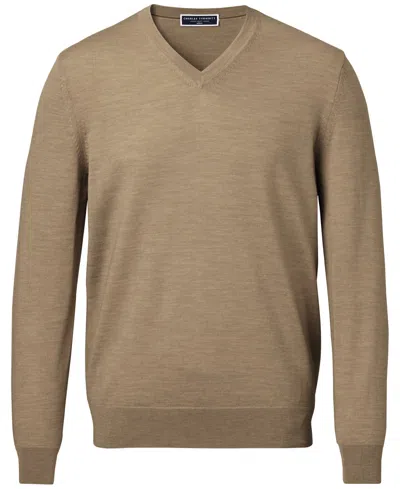 Charles Tyrwhitt Men's  Pure Merino V-neck Sweater In Neutral