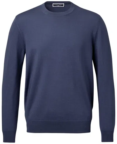 Charles Tyrwhitt Pure Merino Crew Neck Sweater In Blue