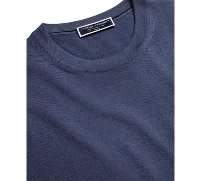 Charles Tyrwhitt Pure Merino Crew Neck Sweater In Blue