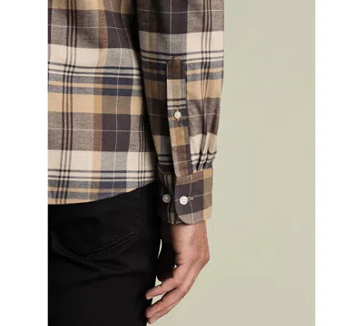 Charles Tyrwhitt Men's Plaid Long-sleeve Shirt In Brown
