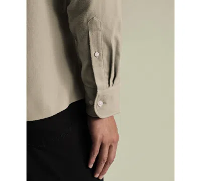 Charles Tyrwhitt Men's Slim Fit Long-sleeve Shirt In Brown