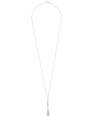 Wrapped In Love Diamond Flare Linear 18" Pendant Necklace (1/4 Ct. T.w.) In 14k Gold, Exclusively At Macy's In Metallic