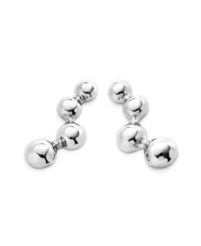 Unode50 High-shine Silver "bubble" Drop Earrings In Metallic