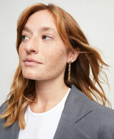 Unode50 18 K Gold Plated Dazzling Drop Earrings In Gold