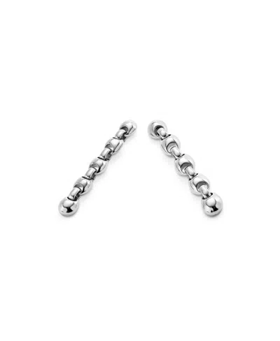 Unode50 Silver Plated Dazzling Drop Earrings In Silver