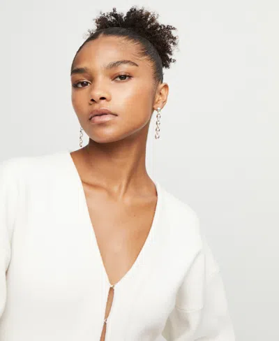 Unode50 Silver Plated Dazzling Drop Earrings In Silver