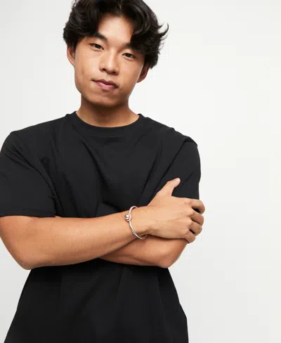 Unode50 Sculptural Silver Mauve Leather Half-cuff In Multi