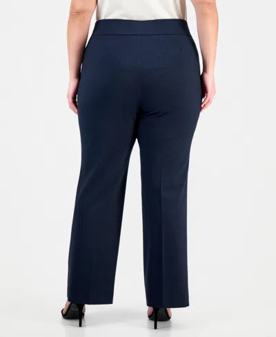 Anne Klein Plus Size Bootcut Pants In Blue