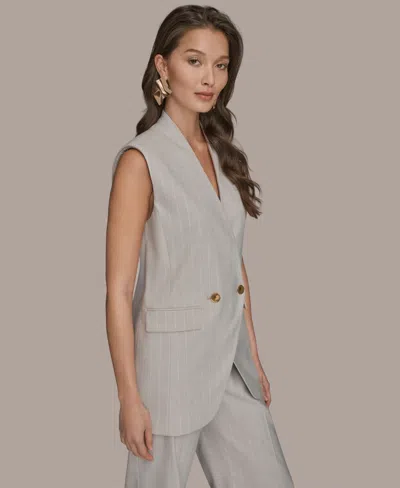 Donna Karan Women's Pinstripe Sleeveless Vest In Neutral