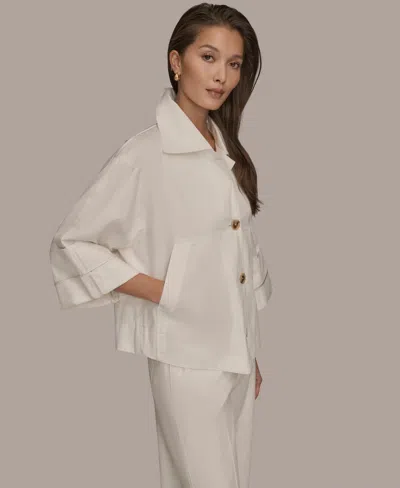 Donna Karan Weekend Women's Button-front Jacket In White