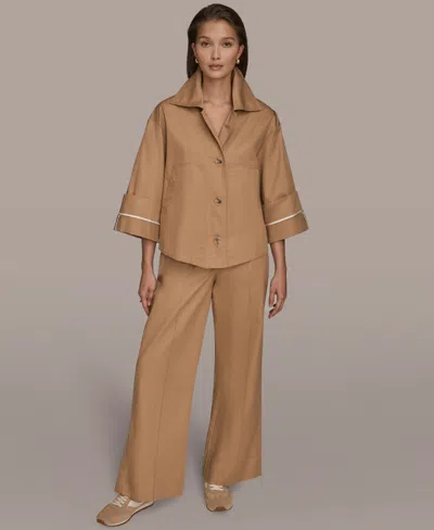 Donna Karan Weekend Women's Button-front Jacket In Brown