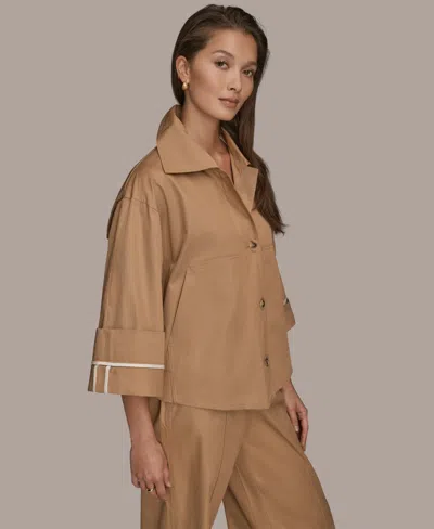Donna Karan Weekend Women's Button-front Jacket In Brown