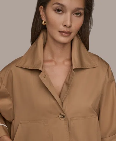 Donna Karan Weekend Women's Button-front Jacket In Brown