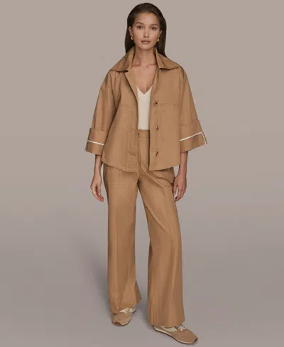 Donna Karan Weekend Women's Button-front Jacket In Brown
