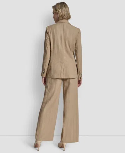 Dkny Women's Long-sleeve Blazer In Brown