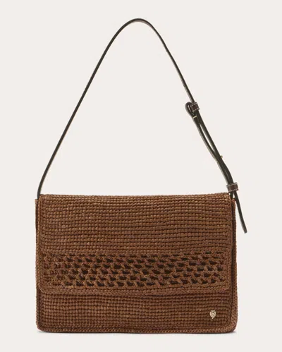 Helen Kaminski Women's Poppy Crocheted Raffia Crossbody Bag In Brown