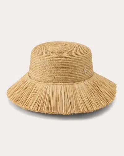 Helen Kaminski Women's Tate Fringed Raffia Bucket Hat In Brown
