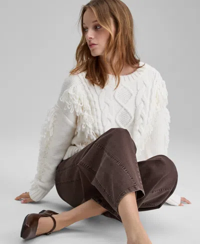 And Now This Petite Cord Barrel High-rise Pants, Macy's Exclusive In Purple