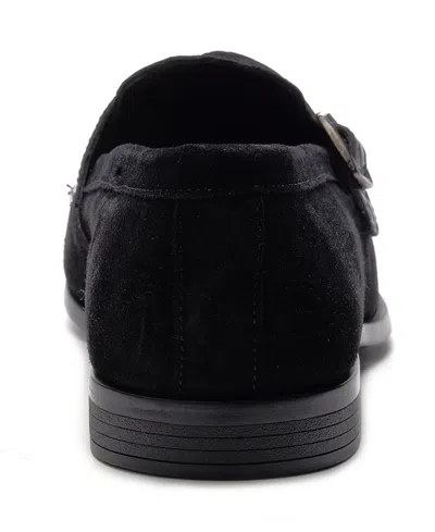 Carlos By Carlos Santana Men's Twin Buckle Strap Round-toe Loafers In Black