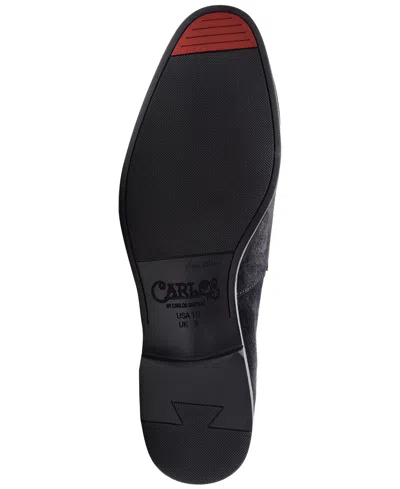 Carlos By Carlos Santana Men's Twin Buckle Strap Round-toe Loafers In Black