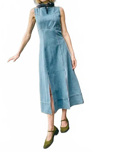 Hunter Sedona Midi Dress In Vintage Denim In Multi