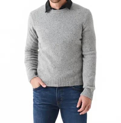 Outerknown Tomales Donegal Crewneck Sweater In Light Grey In Gray