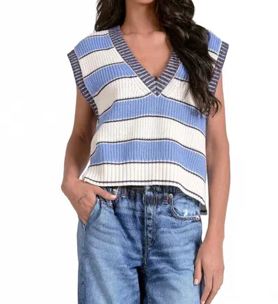 Elan State Sleeveless Sweater Vest In Light Blue In Blue