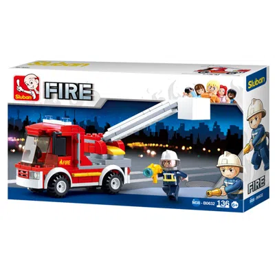 Sluban Small Fire Truck Building Brick Kit (136 Pcs)